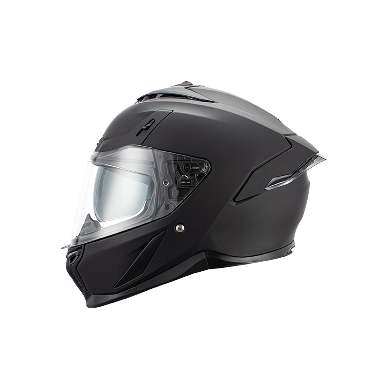 Casco de moto de cara completa de carbono con viseras dobles