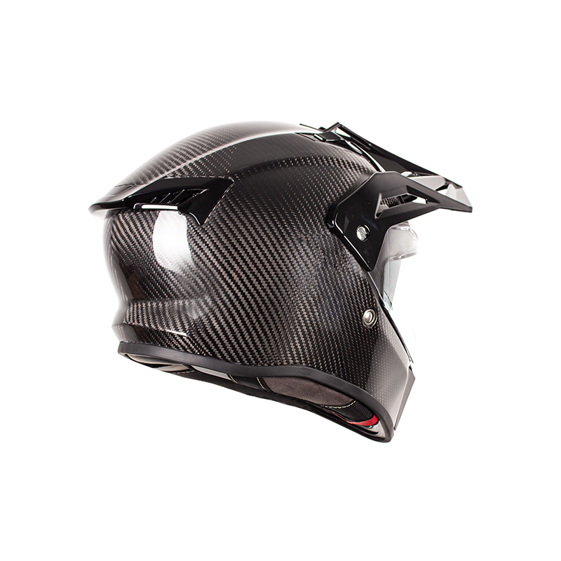 Casco de moto todoterreno Adventure de fibra de carbono