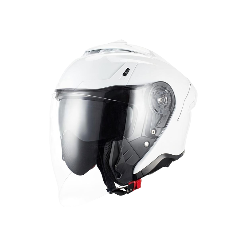 Casco de moto de cara abierta de carbono con viseras dobles