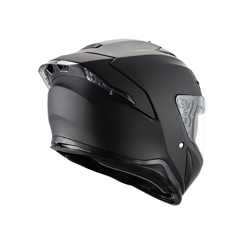 Casco de moto de cara completa de carbono con viseras dobles