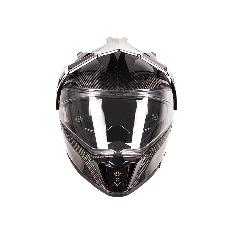 Casco de moto todoterreno Adventure de fibra de carbono