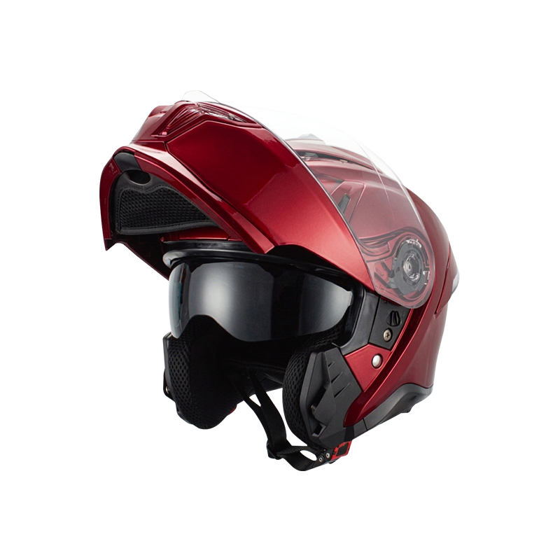 Casco de moto abatible con doble visera Bluetooth