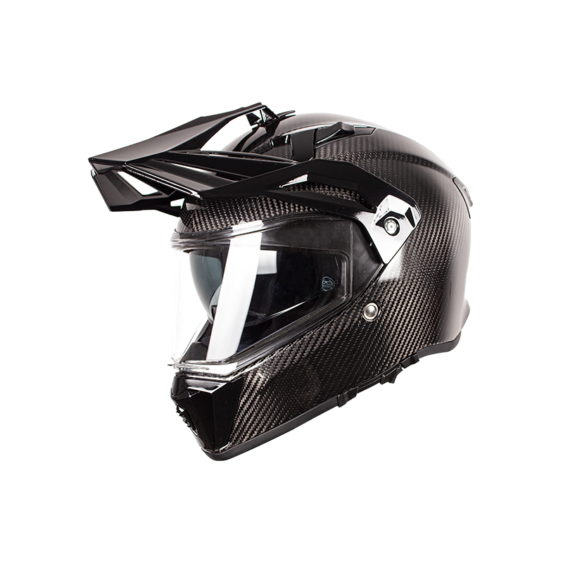 Casco de moto todoterreno Adventure de fibra de carbono