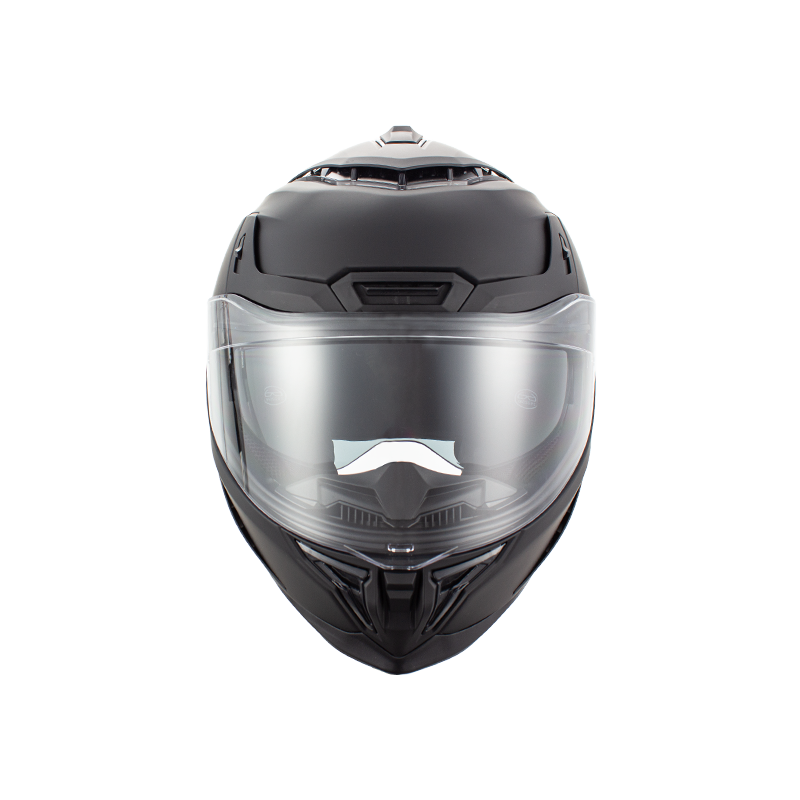 Casco de moto de cara completa de carbono con viseras dobles