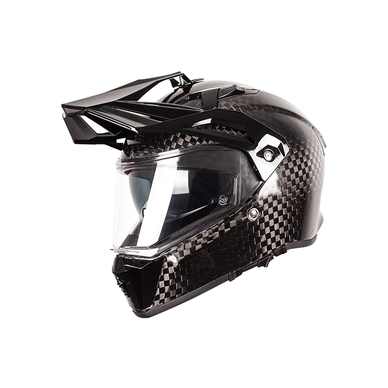 Casco de moto todoterreno Adventure de fibra de carbono