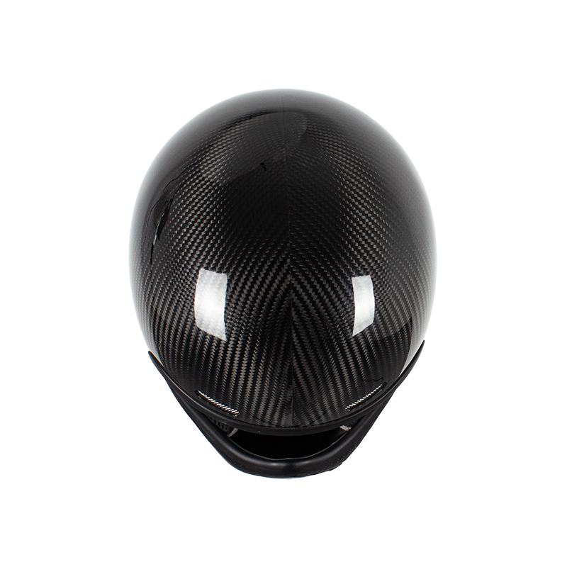 Casco de moto retro de carbono de cara completa 