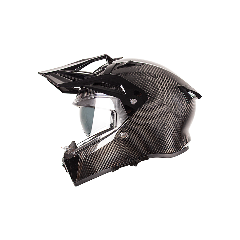 Casco de moto todoterreno Adventure de fibra de carbono