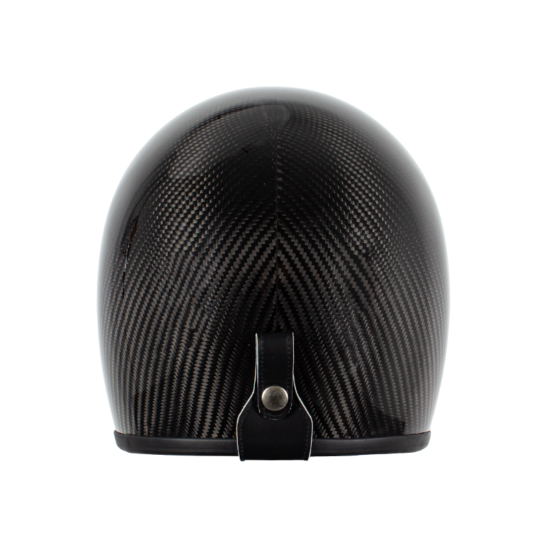 Casco de moto retro de carbono de cara completa 