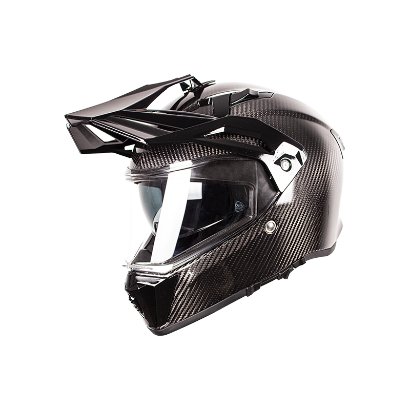 Casco de moto todoterreno Adventure de fibra de carbono